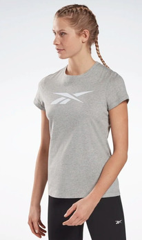 reebok Training Essentials Vector Graphic Tee Medium Grey Heather