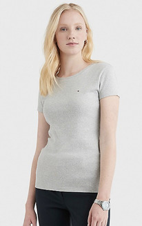 TH ESSENTIAL FAVORITE CREWNECK T-SHIRT grey heather