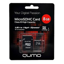 ����� ����-������ MicroSD 8 �� Qumo +SD ������� (class 10) UHS-1