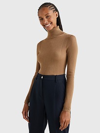 TH 10% ���� SLIM FIT TURTLENECK SWEATER Countryside Khaki