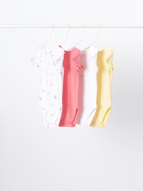 Lefties  PACK DE 4 BODIES COMBINADOS MANGA CORTA Amarillo Limn