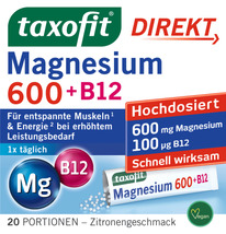 dm taxofit Magnesium 600 + B12 Direkt-Granulat 20 St, 40 g