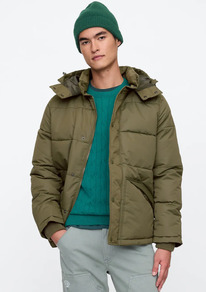 gapfactory Relaxed ColdControl Max Short Puffer Coat Olive night