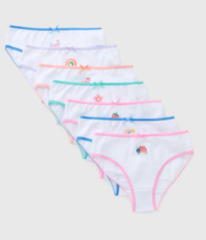 Matalan �����/ 7 Pack Girls White Design Briefs (1-11yrs)