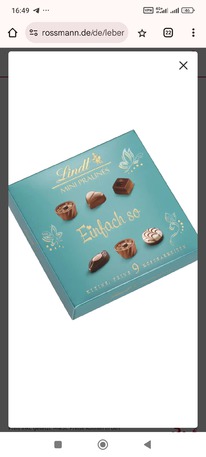 rossmann Lindt Mini Pralins Botschaft
