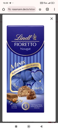 rossmann Lindt Fioretto Mini Nougat Pralinen