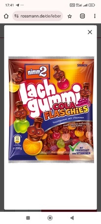rossmann Storck nimm2 Lachgummi Cola Flaschies