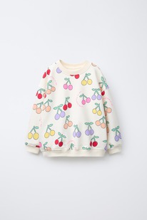 zara SWEATSHIRT MIT PRINT