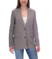 outlet46 DELMAO Damen Blazer Anzug-Jacke mit Reverskragen karierte Business-Jack