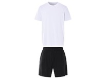 lidl Herren Pyjama mit Leinen wei/schwarz