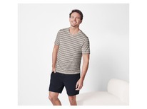 lidl Herren Pyjama grau gestreift/navy