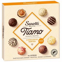 worldofsweets Sarotti Tiamo Feinste Trüffel ohne Alkohol 200g
