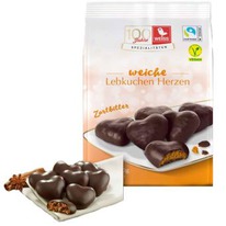 worldofsweets Weiss Weiche Lebkuchen Herzen Zartbitter 300g