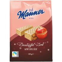 worldofsweets Manner Winterglück Bratapfel-Zimt 185g