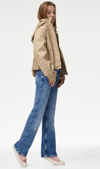 Marksandspencer Regular Fit Denim Flared Jeans (6-16 Yrs) Denim