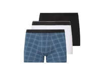 lidl Herren Boxer, 3 Stck schwarz/kariert/wei