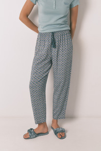 womensecret Lange Hose aus Viskose mit Karotten-Print