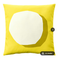 ikea GULLBERGS Kissenbezug, leuchtend gelb wei/fr drauen