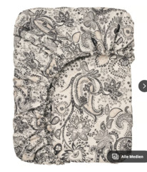 ikea RODGERSIA Spannbettlaken, grau/wei