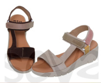 sevacalzados Blusandal Damen Ledersandalen 51444BLU