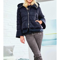 christmann Linea Tesini Designer-Materialmix-Steppjacke, marine